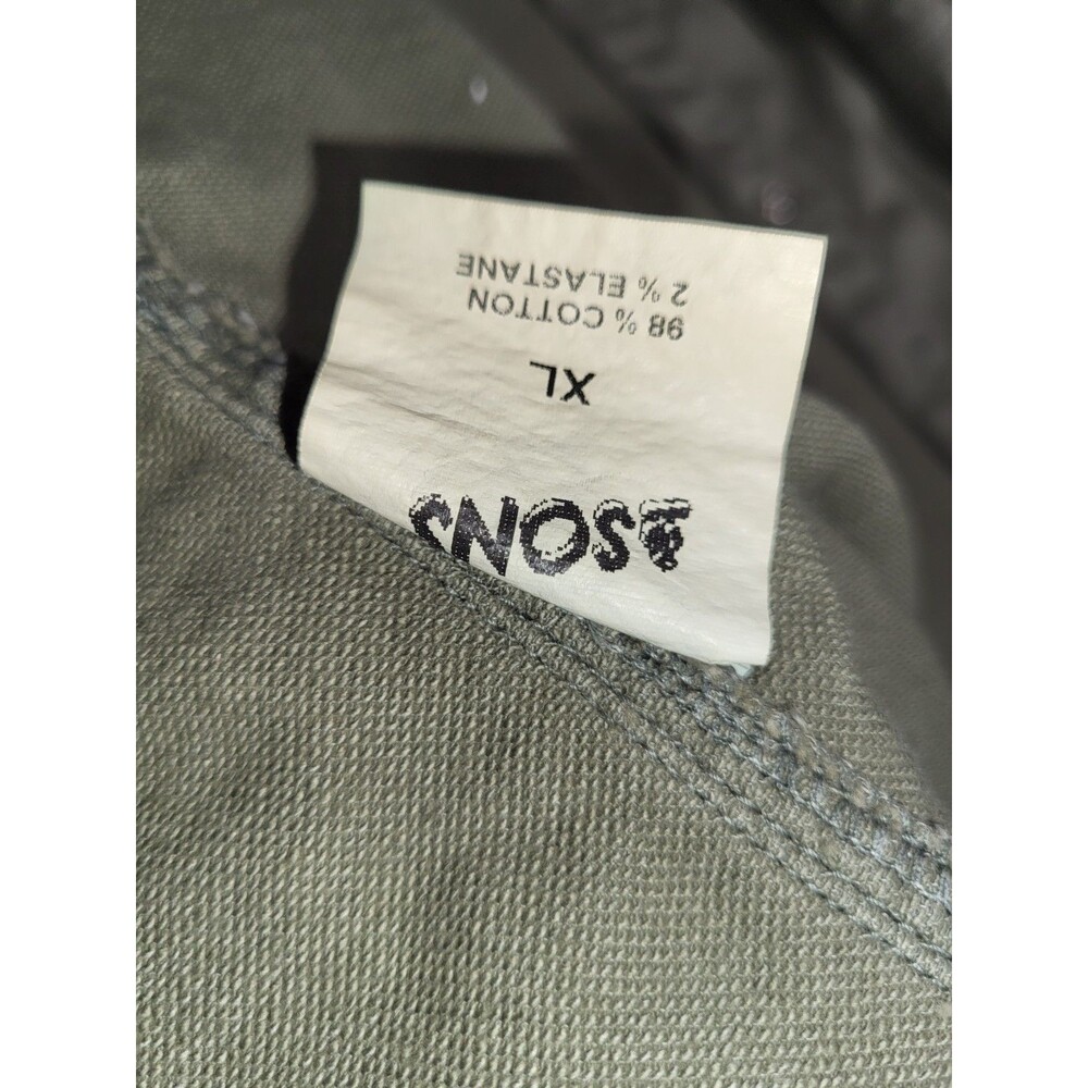&SONS Sunday Shirt Army Green Men's XL Heritage Workwear Utility Snap Overshirt - Picture 5 of 16